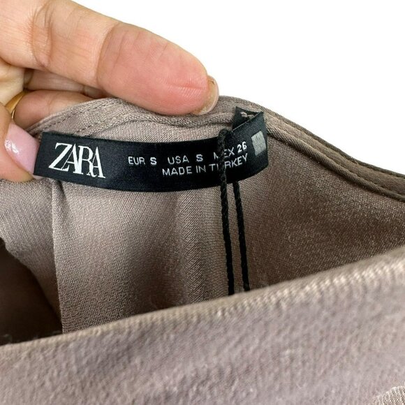 Zara Nude Sparkly Strap Slip Dress Rhinestone Strap Slip Size Small NWT - Picture 13 of 14